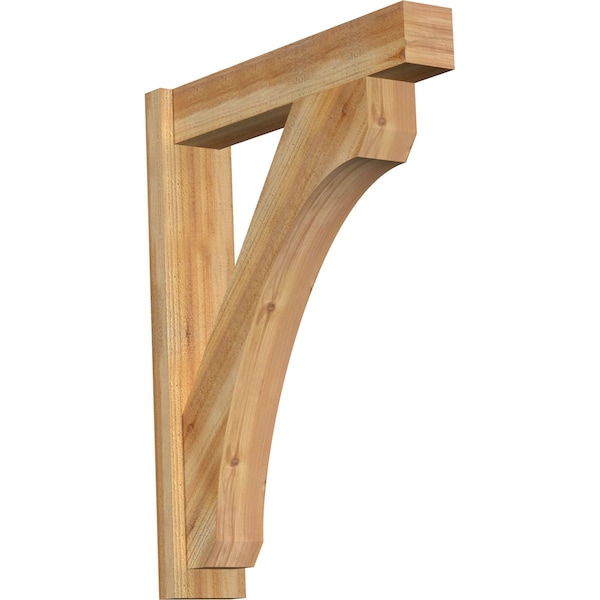 Ekena Millwork Legacy Block Rough Sawn Outlooker, Western Red Cedar, 6"W x 28"D x 36"H - OUT06X28X36LEC05RWR