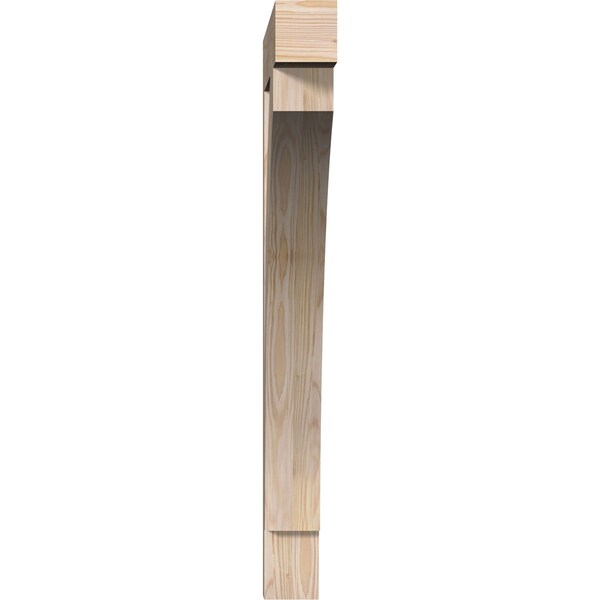 Ekena Millwork Thorton Block Smooth Bracket, Douglas Fir, 3 1/2"W x 28"D x 36"H - BKT04X28X36THR05SDF