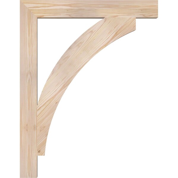 Ekena Millwork Thorton Block Smooth Bracket, Douglas Fir, 3 1/2"W x 28"D x 36"H - BKT04X28X36THR05SDF