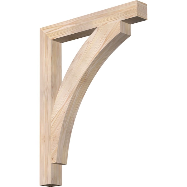 Ekena Millwork Thorton Block Smooth Bracket, Douglas Fir, 3 1/2"W x 28"D x 36"H - BKT04X28X36THR05SDF