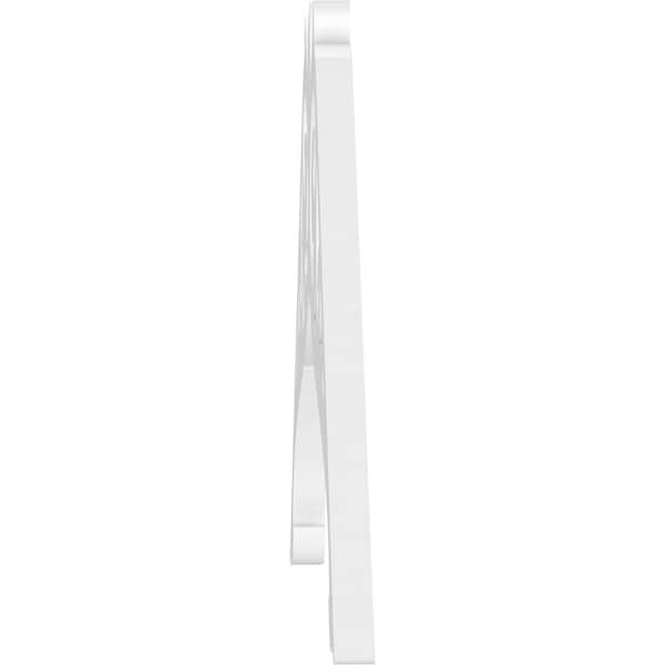 Ekena Millwork Pitch Carrillo Architectural Grade PVC Gable Pediment, 72"W x 21"H x 1"P (7/12) - GPP072X021X100CRL