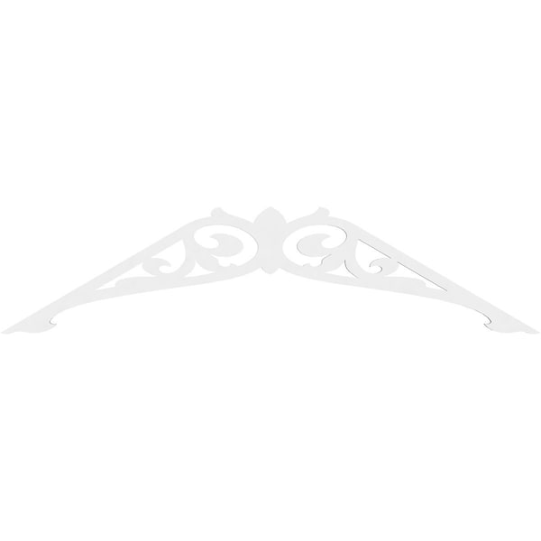 Ekena Millwork Pitch Carrillo Architectural Grade PVC Gable Pediment, 72"W x 21"H x 1"P (7/12) - GPP072X021X100CRL