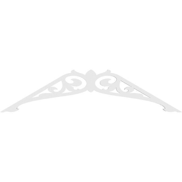 Ekena Millwork Pitch Carrillo Architectural Grade PVC Gable Pediment, 72"W x 21"H x 1"P (7/12) - GPP072X021X100CRL