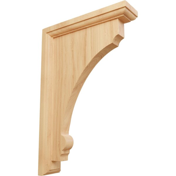 Ekena Millwork 2 1/2"W x 8"D x 12"H Extra Large Thompson Wood Bracket, Red Oak - BKTW02X08X12TMRO