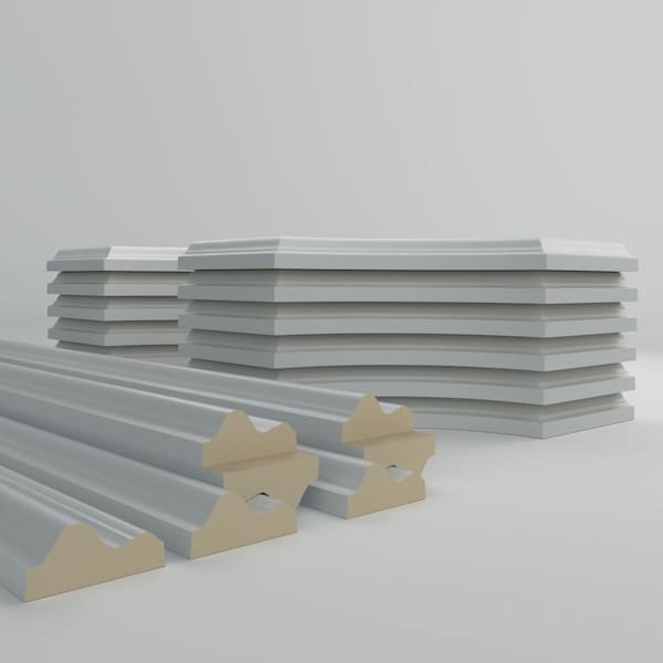 Ekena Millwork 28-in. W x 72-in. H Seville Panel Moulding Kit Triple Panel - PMLKSE28X72C