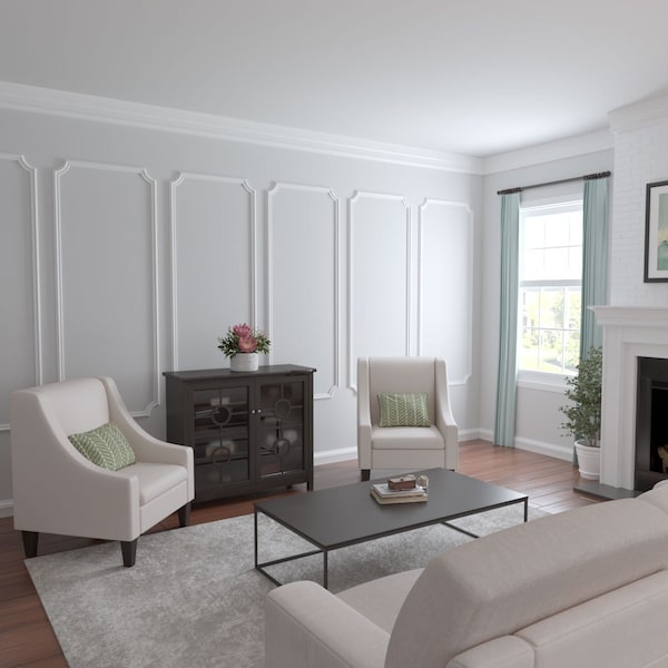 Ekena Millwork 28-in. W x 72-in. H Seville Panel Moulding Kit Triple Panel - PMLKSE28X72C