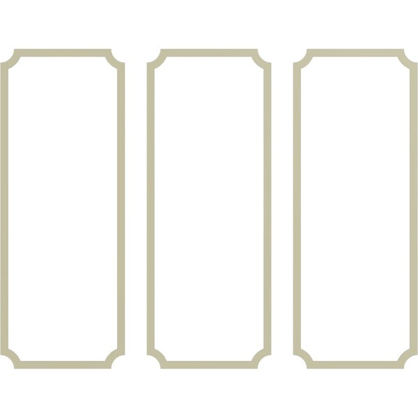 Ekena Millwork 28-in. W x 72-in. H Seville Panel Moulding Kit Triple Panel - PMLKSE28X72C