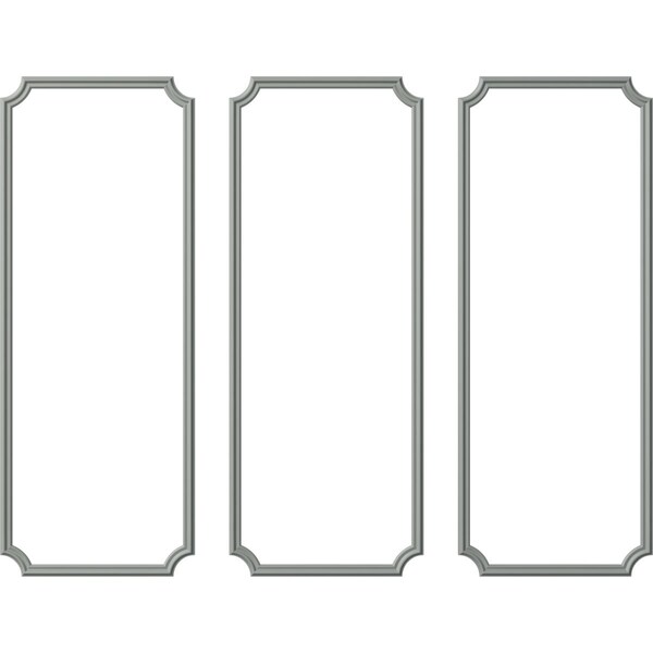 Ekena Millwork 28-in. W x 72-in. H Seville Panel Moulding Kit Triple Panel - PMLKSE28X72C