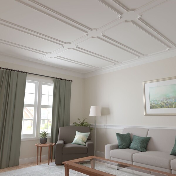 Ekena Millwork 28-in. W x 72-in. H Seville Panel Moulding Kit Triple Panel - PMLKSE28X72C