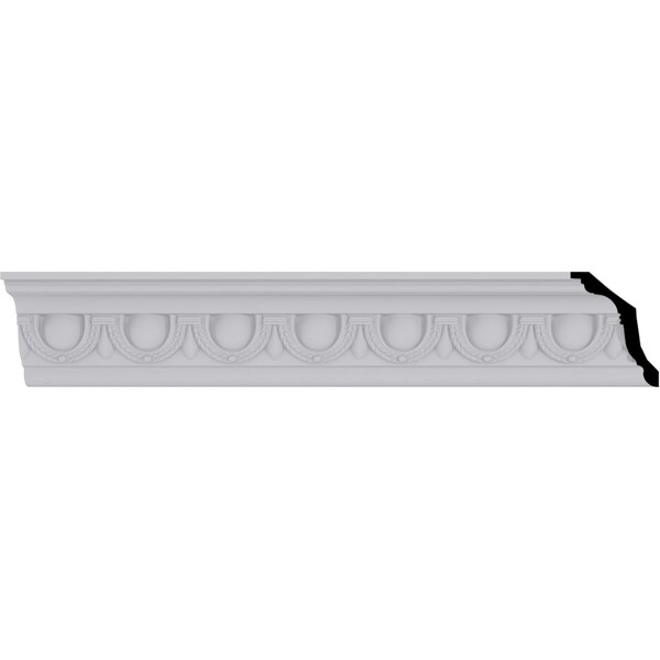 Ekena Millwork 5 1/4"H x 4"P x 6 5/8"F x 94 1/2"L Federal Egg and Dart Crown Moulding - MLD05X06X06FE
