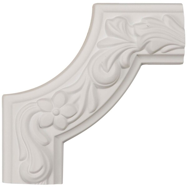 Ekena Millwork 6"W x 6"H x 1 7/8"P Sussex Floral Panel Moulding Corner (matches moulding PML02X00SU) - PML06X06SU
