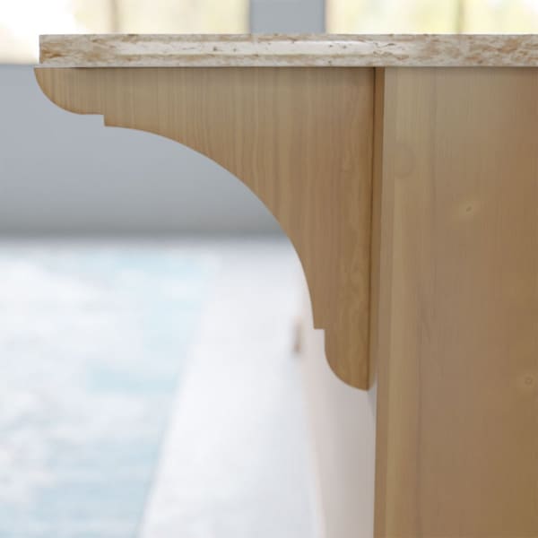 Ekena Millwork 1 3/4"W x 12"D x 12"H Extra Large Olympic Wood Bracket, Cherry - BKTW01X12X12OLCH