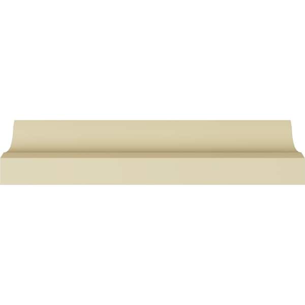Ekena Millwork 6"H x 4 1/2"P x 7 5/8"F x 94 1/2"L Maria Traditional Smooth Crown Moulding - MLD03X04X05TR