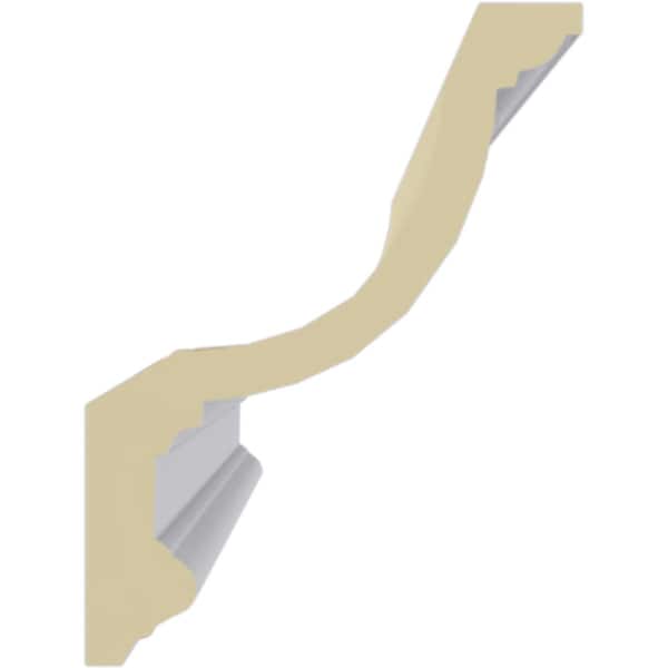 Ekena Millwork 6"H x 4 1/2"P x 7 5/8"F x 94 1/2"L Maria Traditional Smooth Crown Moulding - MLD03X04X05TR