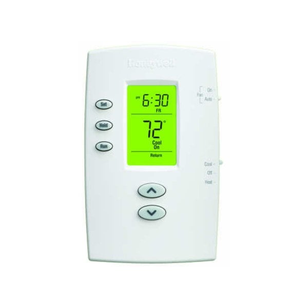 Honeywell Home Vertical Programmable Thermostats, 5-2 Programs, 1 H, 1 C, Hardwired/Battery, 20/30VAC - TH2110DV1008/U