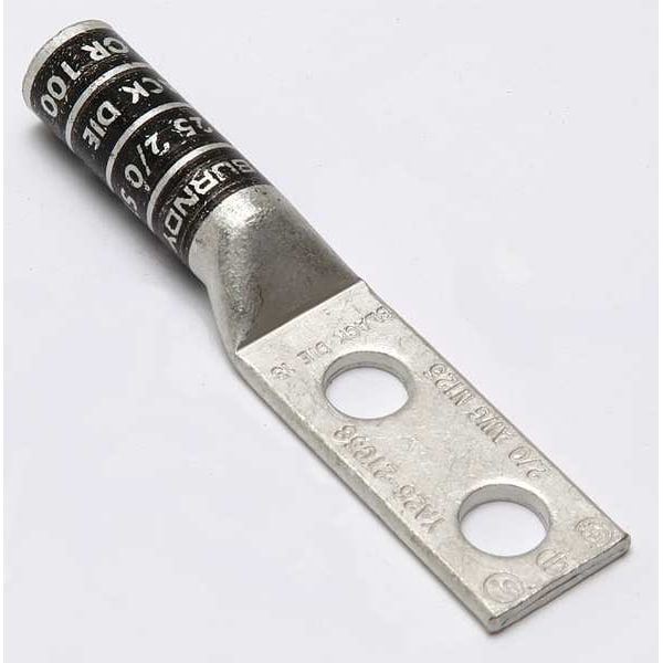 Conector de compresión de ojillo de dos agujeros Burndy, 2/0 AWG - YA262TC38