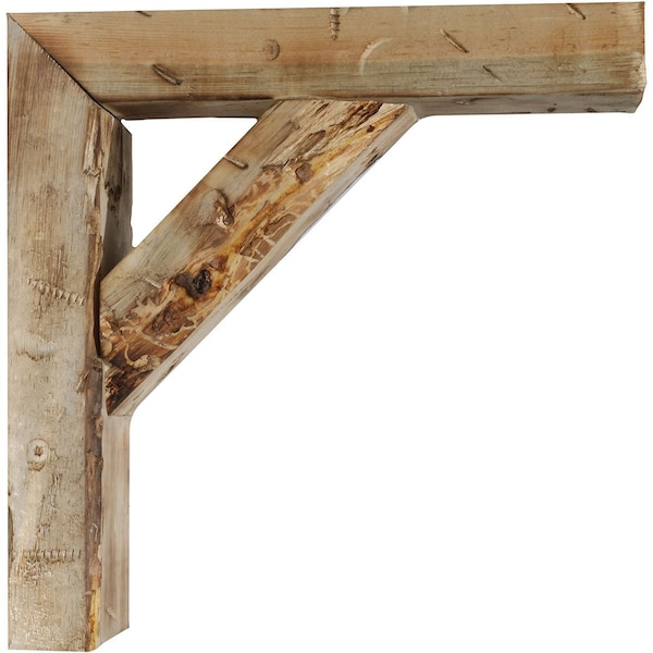 Ekena Millwork 3 1/2"W x 10"D x 10"H Vintage Farmhouse Bracket, Barnwood Decor Collection, Natural Barnwood - BKTB03X10X10TRUF