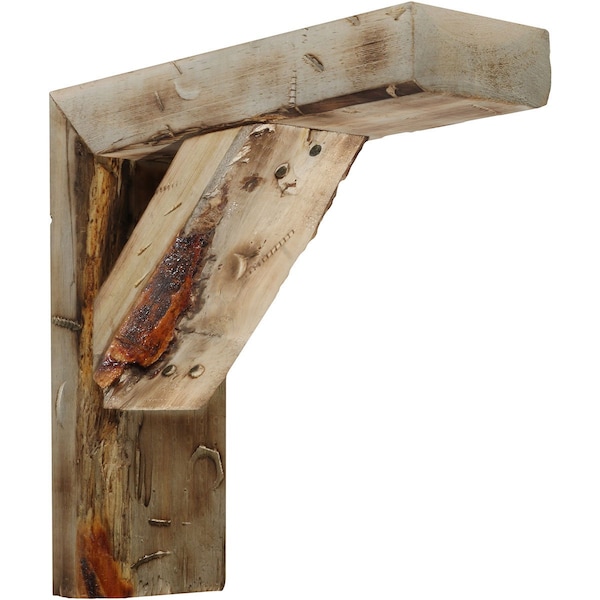 Ekena Millwork 3 1/2"W x 10"D x 10"H Vintage Farmhouse Bracket, Barnwood Decor Collection, Natural Barnwood - BKTB03X10X10TRUF