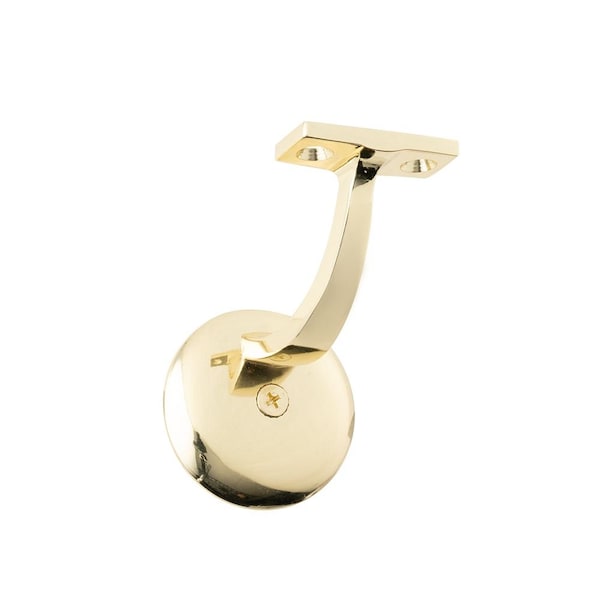 Pamex Jumbo Heavy Duty Handrail Bracket Bright Brass Finish - DD0312PB