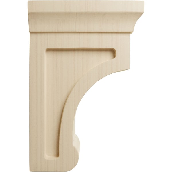 Ekena Millwork 2 1/2"W x 4"D x 6"H Small Gomez Wood Bracket, Rubberwood - BKTW02X04X06GORW