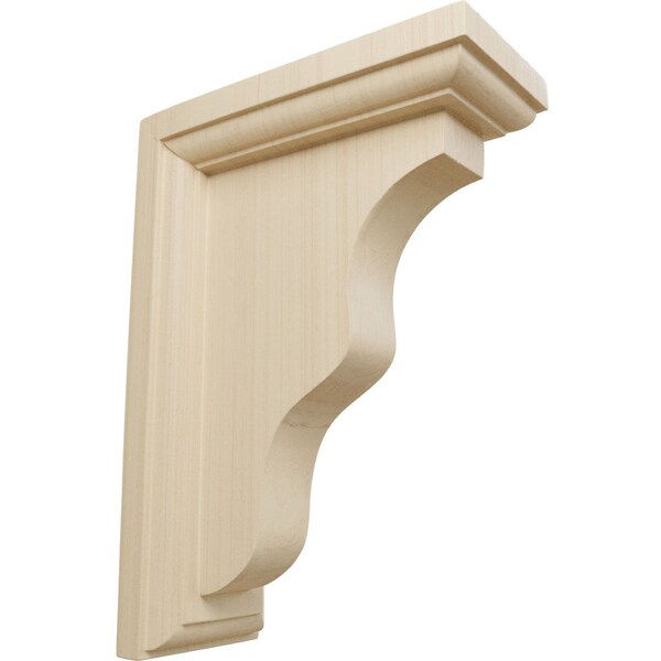 Ekena Millwork 2 1/4"W x 5"D x 7"H Hamilton Traditional Bracket, Rubberwood - BKT02X05X07HARW