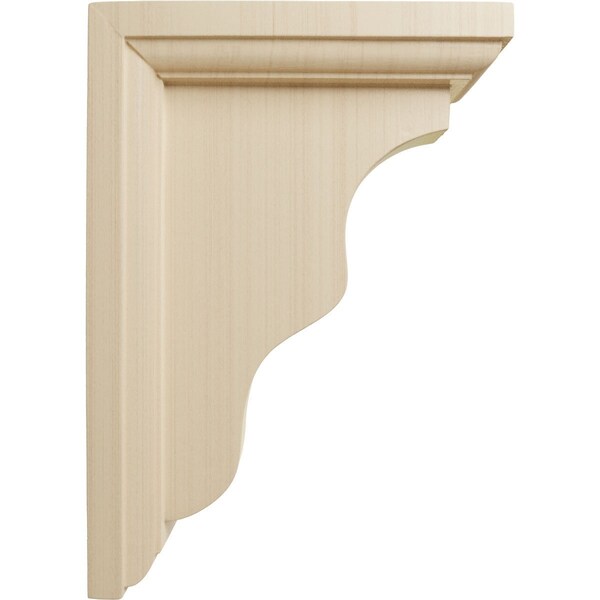 Ekena Millwork 2 1/4"W x 5"D x 7"H Hamilton Traditional Bracket, Rubberwood - BKT02X05X07HARW