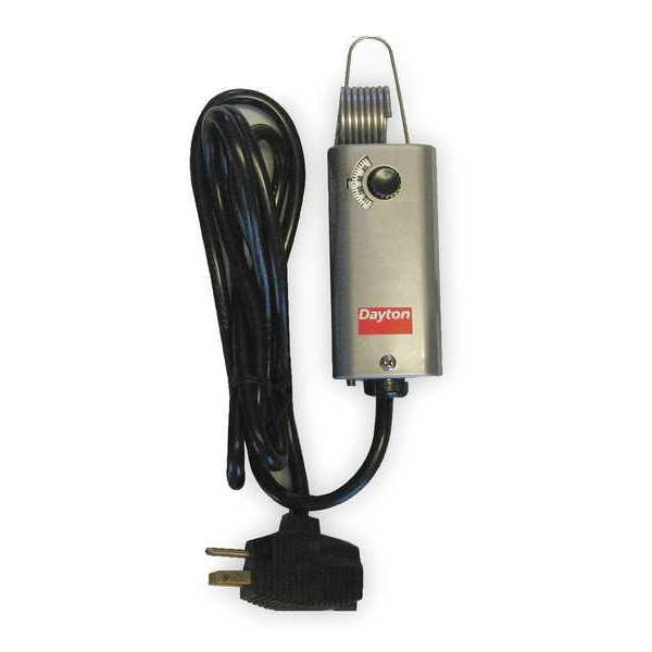 Dayton Portable Heating Thermostat, Open on Rise, 35 Degrees to 95 Degrees F, SPST, 120V AC - 2NNT5