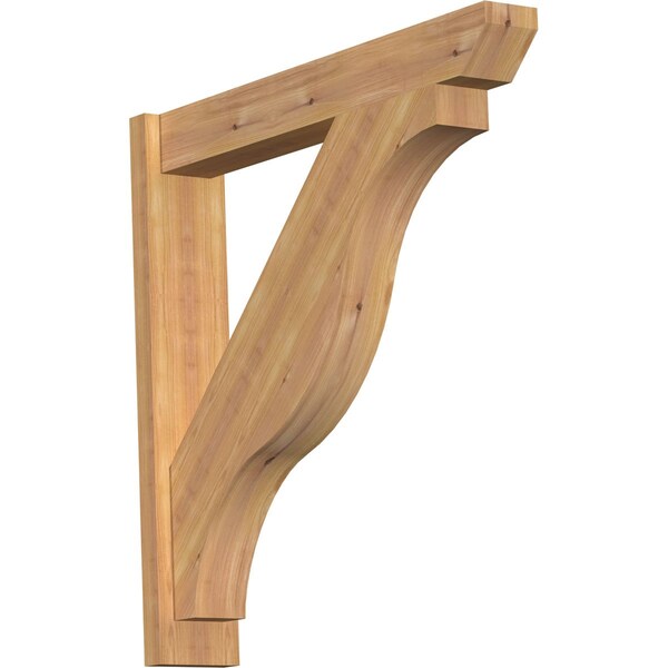Ekena Millwork Funston Slat Smooth Outlooker, Western Red Cedar, 5 1/2"W x 32"D x 32"H - OUT06X32X32FST06SWR