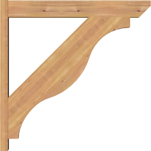Ekena Millwork Funston Slat Smooth Outlooker, Western Red Cedar, 5 1/2"W x 32"D x 32"H - OUT06X32X32FST06SWR