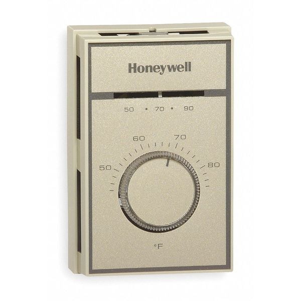 Honeywell Line Volt Mechanical Tstat, Open/Close on Rise, Standard Vertical or Horizontal Outlet Box, SPDT - T651A3018/U