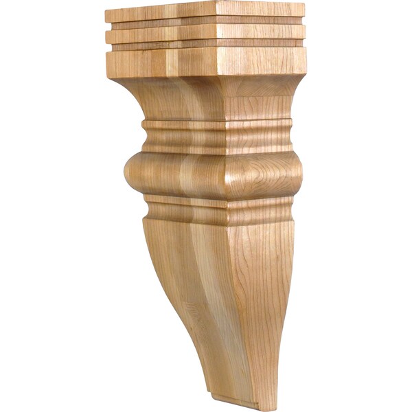 Hardware Resources 6" Wx4"Dx14"H Rubberwood Baroque Corbel - COR23-2RW