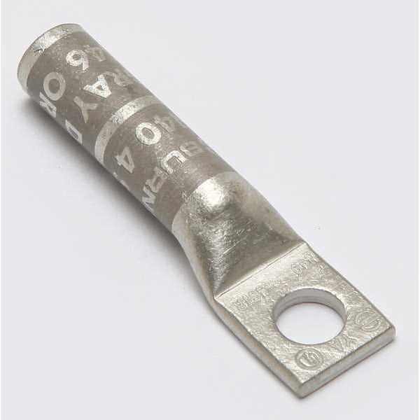 Conector de compresión de terminal Burndy de un agujero, calibre 4 AWG, Longitud: 1.87 pulgadas - YA4C