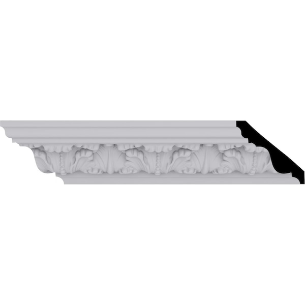 Ekena Millwork 3 1/4"H x 3 1/2"P x 4 7/8"F x 94 1/2"L, (4 7/8" Repeat), Colton Acanthus Crown Moulding - MLD03X04X04CO