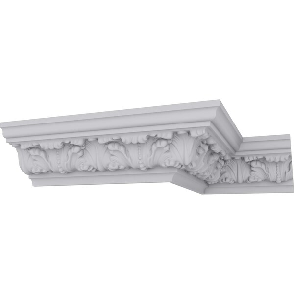 Ekena Millwork 3 1/4"H x 3 1/2"P x 4 7/8"F x 94 1/2"L, (4 7/8" Repeat), Colton Acanthus Crown Moulding - MLD03X04X04CO