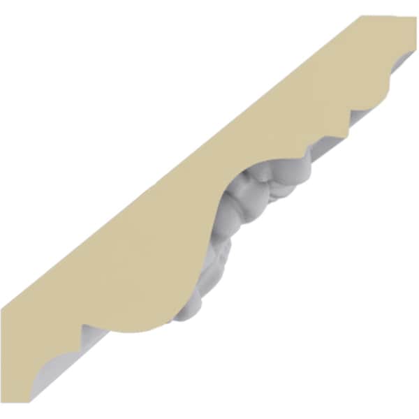 Ekena Millwork 3 1/4"H x 3 1/2"P x 4 7/8"F x 94 1/2"L, (4 7/8" Repeat), Colton Acanthus Crown Moulding - MLD03X04X04CO
