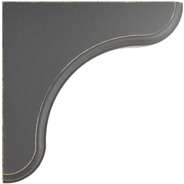 Ekena Millwork 1 3/4"W x 5 1/2"D x 5 1/2"H Eaton Wood Vintage Decor Bracket, Black - BKTWD02X06X06EABL