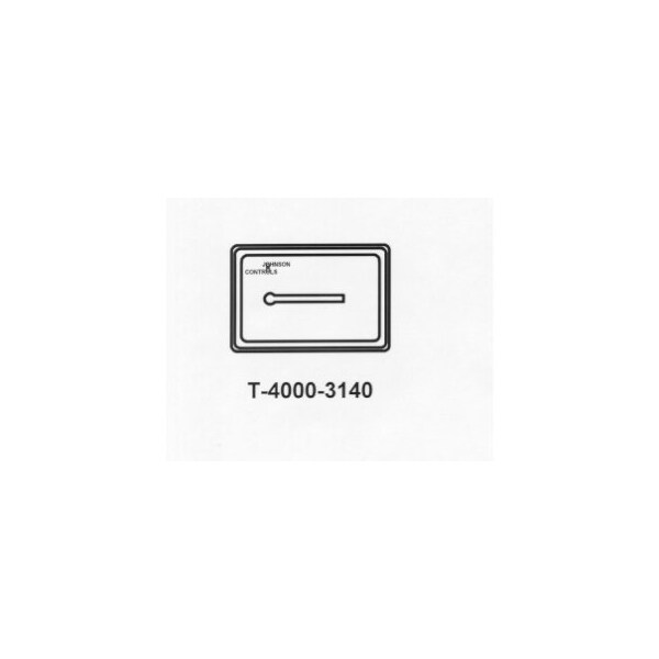Johnson Controls Stat Cover Cover, White, Thermom, Horiz - T-4000-3140