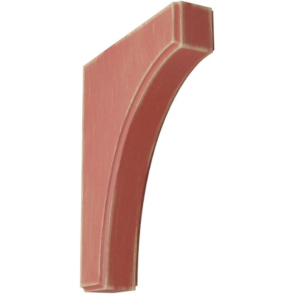 Ekena Millwork 1 3/4"W x 8"D x 10"H Clarksville Wood Vintage Decor Bracket, Salvage Red - BKTWD02X08X10CVRD