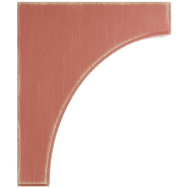 Ekena Millwork 3 1/2"W x 10"D x 12"H Clarksville Wood Vintage Decor Bracket, Salvage Red - BKTWD04X10X12CVRD