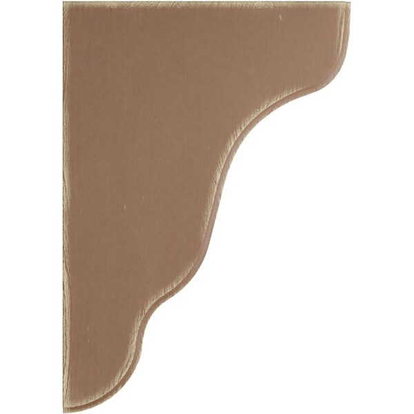 Ekena Millwork 1 3/4"W x 5 1/4"D x 7 1/2"H Plymouth Wood Vintage Decor Bracket, Weathered Brown - BKTWD02X05X08PLBR