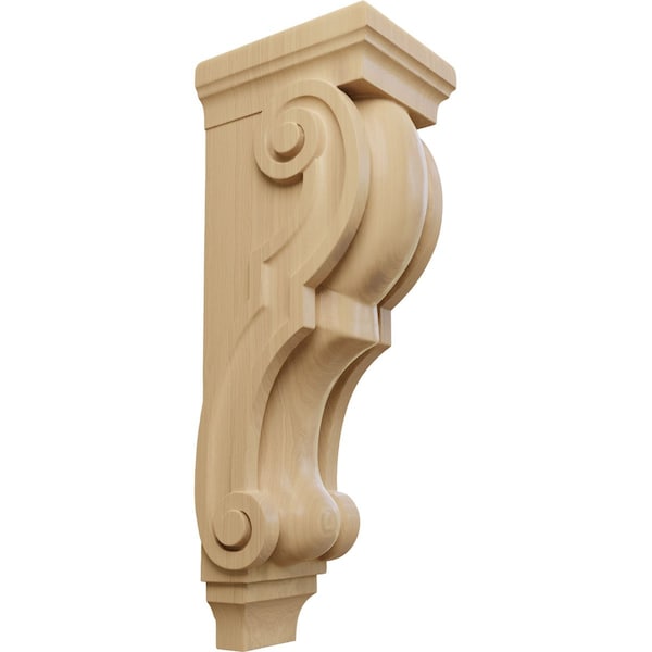 Ekena Millwork 6 1/2"W x 8"D x 22"H Small Jumbo Traditional Wood Corbel, Cherry - CORW07X08X22TRCH