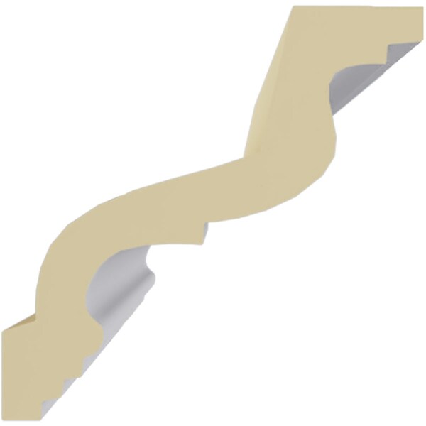 Ekena Millwork 3 7/8"H x 3 7/8"P x 5 1/2"F x 94 1/2"L Gorleen Crown Moulding - MLD03X03X05GO