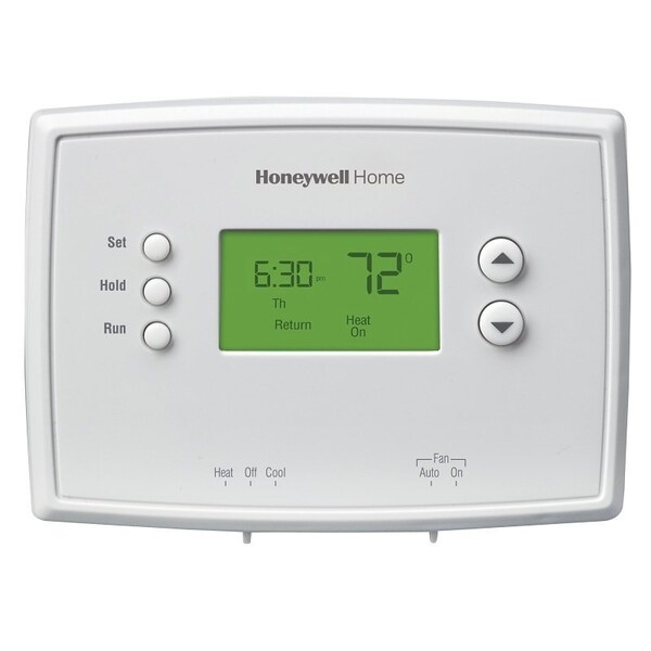 Honeywell RTH2410 Series RTH2410B1019 OG Programmable Thermostat, 24 V, 40 to 99 deg F Control, Backlit Display - RTH2410B1019/E1