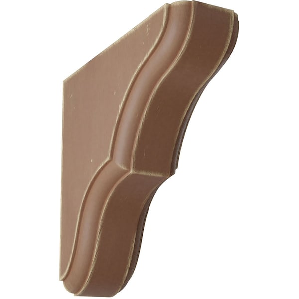Ekena Millwork 1 3/4"W x 5 1/2"D x 5 1/2"H Stratford Wood Vintage Decor Bracket, Weathered Brown - BKTWD02X06X06STBR
