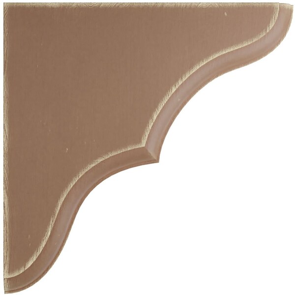 Ekena Millwork 1 3/4"W x 5 1/2"D x 5 1/2"H Stratford Wood Vintage Decor Bracket, Weathered Brown - BKTWD02X06X06STBR