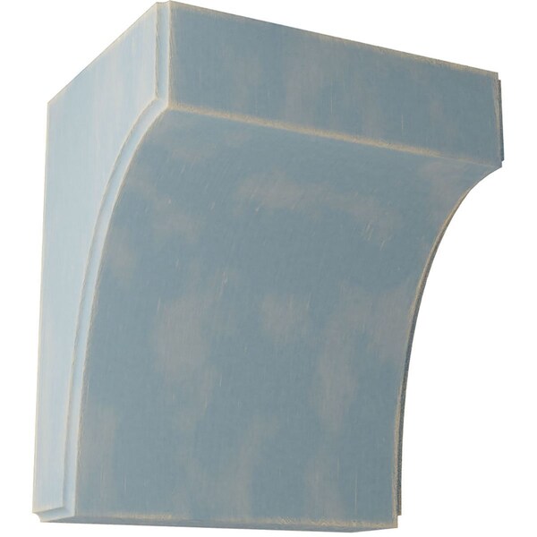 Ekena Millwork 5 1/4"W x 4"D x 6"H Clarksville Wood Vintage Decor Bracket, Driftwood Blue - BKTWD05X04X06CVBU
