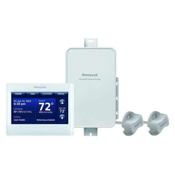 Honeywell Home Low Voltage Thermostat, 7 Programs, 4 Heat Pump or 3 Conventional H, 2 C, Hardwired, 18 to 30V AC - YTHX9421R5085WW