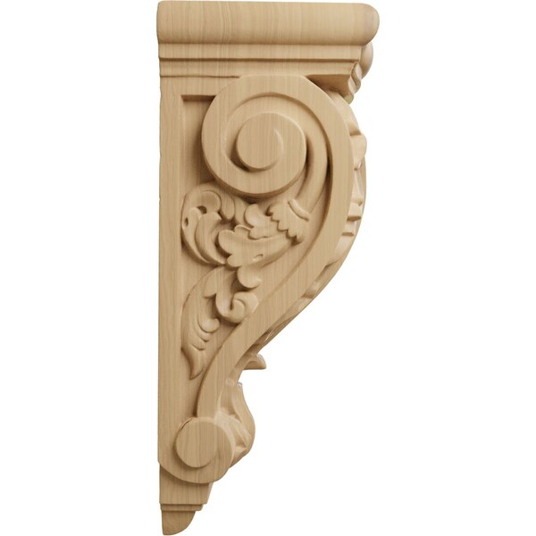 Ekena Millwork 5 1/4"W x 4 3/4"D x 12"H Medium Farmingdale Acanthus Corbel, Cherry - COR05X04X12FRCH
