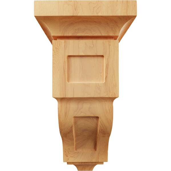 Ekena Millwork 7"W x 7 3/4"D x 14"H Jumbo Reyes Wood Corbel, Red Oak - CORW07X07X14RYRO