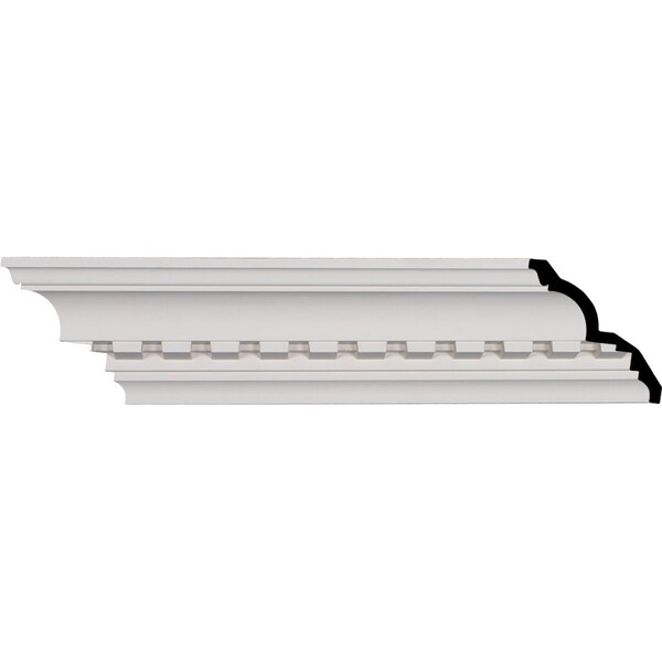 Ekena Millwork SAMPLE - 4 3/4"H x 4 1/8"P x 6 3/8"F x 12"L, (1 5/8" Repeat), Dentil Crown Moulding - SAMPLE-MLD05X04X06DE